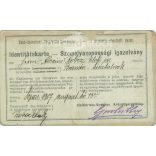 1907 - Középkorú férfi, műtermi portréfotója. Brückner J. fényképészeti műterme készítette, Sopronban. Személyazonossági igazolvány. Kabinetfotó / keményhátú fotó / vizitkártya, CDV fotó. (2792208)