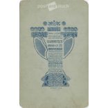 1900-as évek eleje. Középkorú férfi, díszes öltözékben. Donát, Stahl utóda, fényképészeti műterem, Újpest. Eredeti kabinetfotó / keményhátú fotó / vizitkártya, CDV fotó. (2792245)