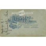 1910 - Elegáns, fiatal pár műtermi fotója. Készült a Leon H és Fia, fényképészeti műtermében, Budapesten. Eredeti kabinetfotó / keményhátú fotó / vizitkártya, CDV fotó. (2792247)