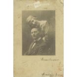 1915 - Fiatal pár fotója. Mariska és Joci. Borossebes. Készítője ismeretlen. Eredeti, kasírozott papírkép. (2792258)