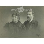1910 - Házaspár portréfotója. Emil Fischer fotóműterme, Hermannstadt (Nagyszeben). Készítője ismeretlen. Eredeti, kasírozott papírkép. (2792259)