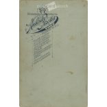 1890-es évek vége. Ismeretlen pár műtermi felvétele. Kulcsár Gizella fényképészeti műteremben készült. Vácon. Eredeti kabinetfotó / keményhátú fotó / vizitkártya, CDV fotó. (2792282)