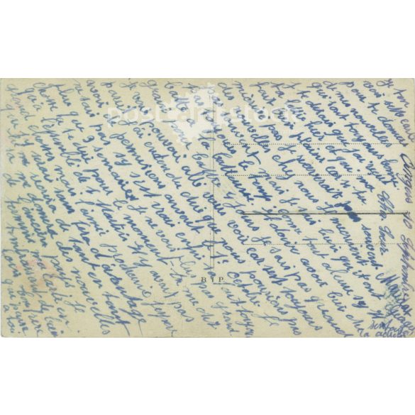 1910-es évek. Romantikus, francia képeslap, színezett fotólap. (2792316)