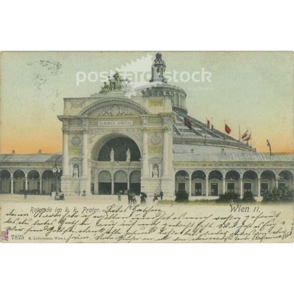 1905 - A bécsi Rotunde épület, az 1873-as világkiállítás idelyén épült. Színezett fotólap, képeslap.  (2792330)