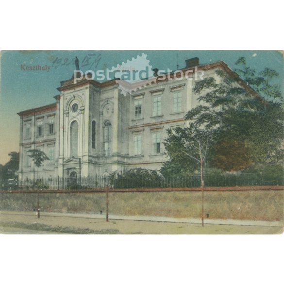 1922 - Keszthely, zárda épülete. Színezett fotólap, képeslap.  (2792334)