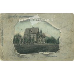   1902 - Üdvözlet Mezőhegyesről. Központi szálloda. Cservintzky István kiadása. Színezett fotólap, képeslap. (2792338)