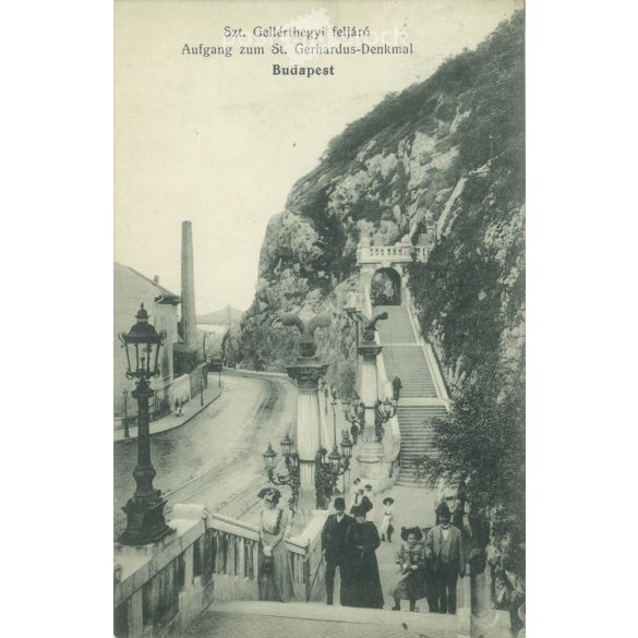1909 - Szt. Gellérthegyi feljáró. Budapest. Fotólap, képeslap. (2792339)