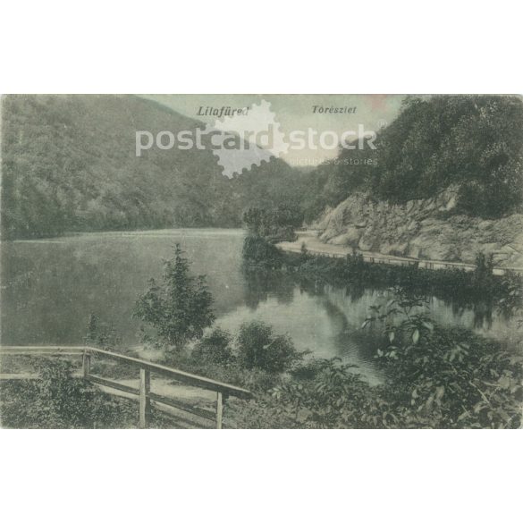 1923 - Lilafüred, tórészlet. Fotólap, képeslap. (2792340)