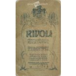 1900-as évek eleje. Fiatal férfi műtermi fotója. A képen szereplő férfi személye ismeretlen. A fotó Rivoli fényképészeti műtermében készült, Budapesten. Eredeti kabinetfotó / keményhátú fotó / vizitkártya, CDV fotó. (2792347)