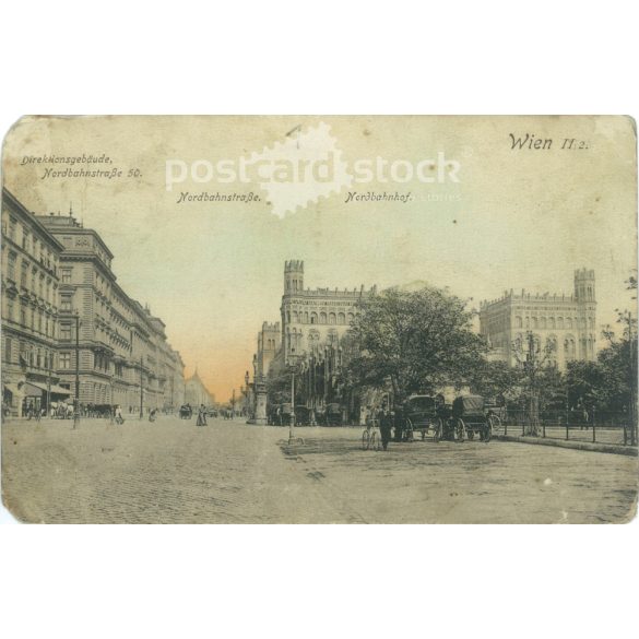 1916 - Wien, Nordbahnhof. Színezett fotólap, régi képeslap. (2792363)