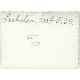 1937 - Sashalom. Nagyszülök a kisunokával. Fekete-fehér eredeti papírkép, régi fotó. (2792400)