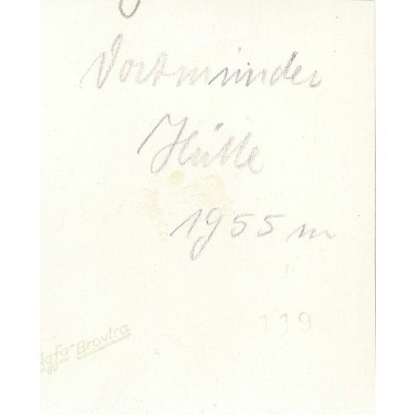 1955 - Németország. Útmenti pihenő. Autós túrán a hegyekben. Fekete-fehér eredeti papírkép, régi fotó.  (2792415)