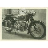 1950-es évek. Németország. BMW motorkerékpár. Fekete-fehér eredeti papírkép, régi fotó. (2792452)