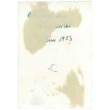 1953. Németország. Fiatal hölgy motorral. A kép készítője és a rajta szereplő személye ismeretlen. Fekete-fehér eredeti papírkép, régi fotó.  (2792507)