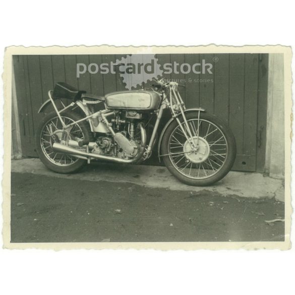1930-as évek. Németország. Rudge, angol motorkerékpár. Fekete-fehér eredeti papírkép, régi fotó. (2792512)