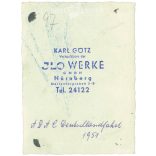 1951. Németország. Motorverseny. A kép készítője Karl Götz, Nürnberg. Fekete-fehér eredeti papírkép, régi fotó. (2792532)