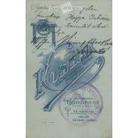 1912. Hoppa Istvánt ábrázoló, műtermi felvétel. Kossak József fényképészeti műterme készítette. Régi fotó, vizitkártya, CDV fotó. (2792555)