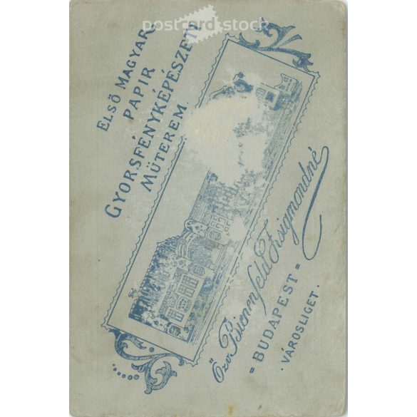 1900-as évek eleje. Testvérek csoportképe. Bienenfeld Zsigmondné, fényképészeti műterem, Budapest, Városliget. Régi fotó, eredeti kabinetfotó / keményhátú fotó. (2792566)