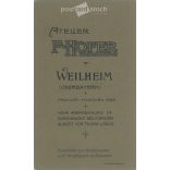 Franz Hofer fényképészeti műterem munkája. Weilheim. 1900-as évek eleje. Ismeretlen fiatalember fotója. Régi fotó, vizitkártya, CDV fotó. (2792582)