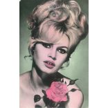 Brigitte Bardot francia filmsztár. Színezett fotólap reprodukció, ofszet nyomat. Régi képeslap. (2792612)