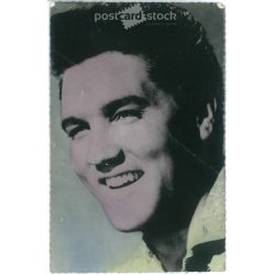   Elvis Presley amerikai popsztár. Eredeti papírkép. Régi fotó. Színezett fotólap, régi képeslap. (2792619)