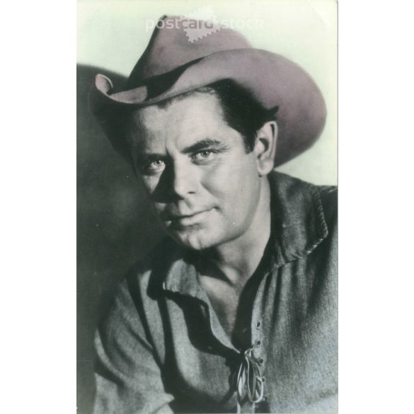 Glenn Ford amerikai film- és televíziós színész, rádiós műsorvezető. Eredeti papírkép. Régi fotó. Színezett fotólap, régi képeslap. (2792634)