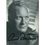 Curd Jürgens német–osztrák színpadi, film- és televíziós színész, dedikált fotója. Papírkép, reprodukció. (2792644)