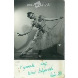   Milena Zahrynowska cseh filmszínésznő, dedikált fotója. 1961. Eredeti papírkép. Régi fotó. (2792646)