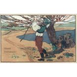 1915 - Húsvéti képeslap. Egyedi grafika, művészeti reprodukció, régi képeslap. (2792651)