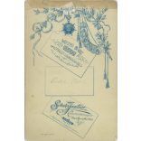 1800-as évek vége. Elegáns úr sétapálcával, műtermi felvétele. Személye ismeretlen. A fotó Sébah et Joaillier fényképészeti műtermében készült, Constantinople. Eredeti kabinetfotó / keményhátú fotó / régi fotó. (2792671)