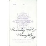 Karczag László portréfotója. Gleichenberg 1878. J. Tschopp fényképészeti műterem munkája. Régi fotó, vizitkártya, CDV fotó. (2792674)