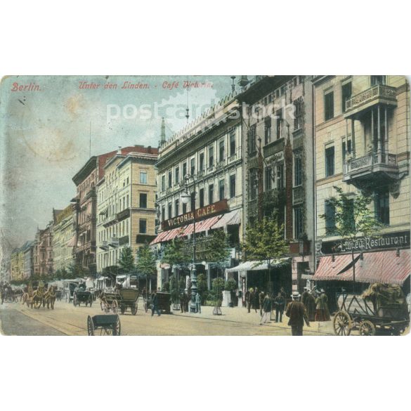 1905 - Berlin. Eredeti papírkép. Régi fotó. Színezett fotólap, régi képeslap. (2792701)