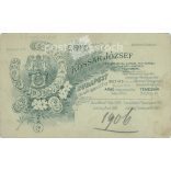 1906. Fiatal férfi műtermi fotója. A képen szereplő személye ismeretlen. Kossak József fényképészeti műterem munkája. Budapest. Régi fotó, vizitkártya, CDV fotó. (2792704)