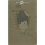 1912. Fiatal férfi műtermi fotója. A képen szereplő személye ismeretlen. Rónai Dénes fényképészeti műterem munkája. Budapest. Régi fotó, vizitkártya, CDV fotó. (2792706)