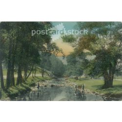   1912 - Karlsbad. Csehország. Eredeti papírkép. Régi fotó. Színezett fotólap, régi képeslap. (2792742)