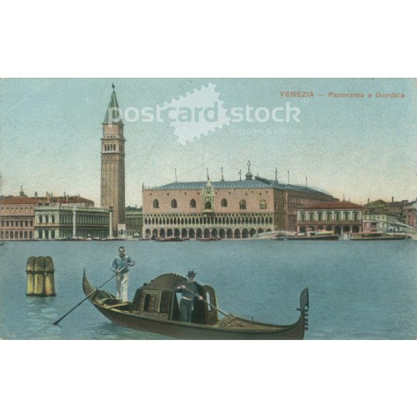 1910 - Velence. Eredeti papírkép. Régi fotó. Színezett fotólap, régi képeslap, nyomat. (2792748)