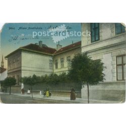   1918 - Déva látképe. Eredeti papírkép. Régi fotó. Színezett fotólap, régi képeslap. (2792753)