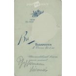1900 körül. Pfeffermann Kázmér katona, műtermi fotója. Brunhuber Géza fényképészeti műterem munkája. Budapest. Régi fotó, vizitkártya, CDV fotó. (2792759)