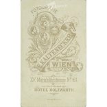 1900 körül. Ismeretlen férfi műtermi fotója. E Kaltenecker fényképészeti műterem munkája. Bécs. Régi fotó, vizitkártya, CDV fotó. (2792761)