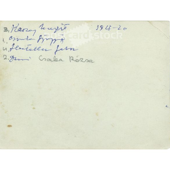 1942 - Kirándulás a szabadban, csoportkép. A hátoldalon nevekkel. A kép készítője ismeretlen. Régi fotó. Fekete-fehér fotó, eredeti papírkép. (2792792)