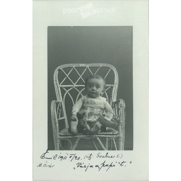 1911 - Az ifjú trónörökös. A képen szereplő és a kép készítője ismeretlen. Eredeti régi fotó. Fekete-fehér fotólap, régi képeslap. (2792793)