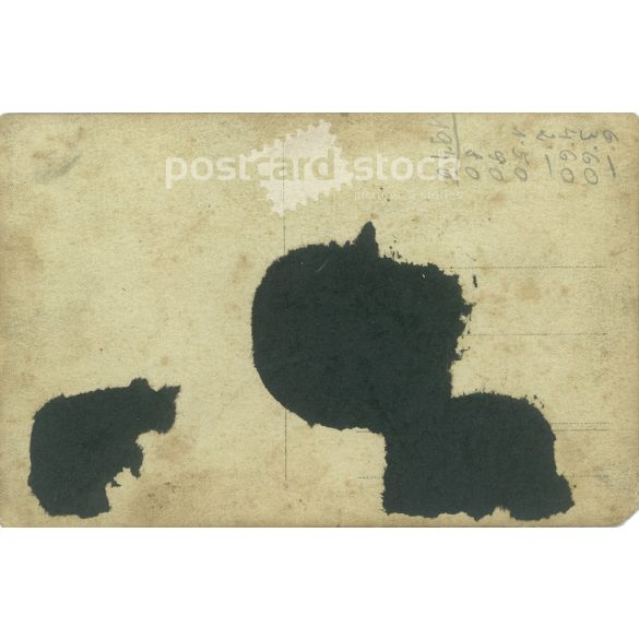 Vasutas(?) fúvószenekar civilekkel. A képen szereplők és a kép készítője ismeretlen. Eredeti régi fotó. Fekete-fehér fotólap, régi képeslap. (2792796)