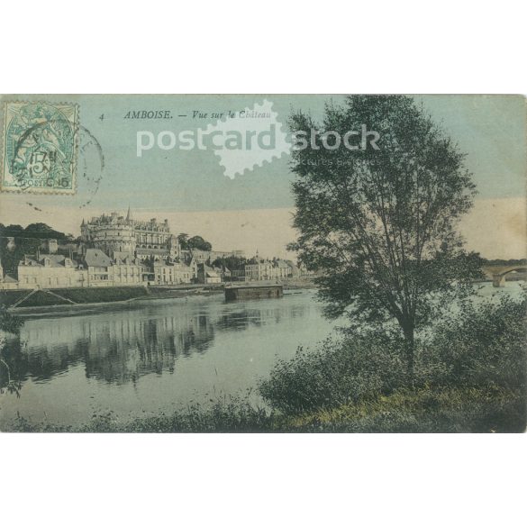1905 - Amboise, történelmi város Franciaországban. Eredeti papírkép. Színezett fotólap, régi képeslap. (2792803)