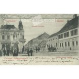1905 - Zala megyei központi takarékpénztár, Zalaegerszeg. Eredeti papírkép. Színezett fotólap, régi képeslap. (2792824)