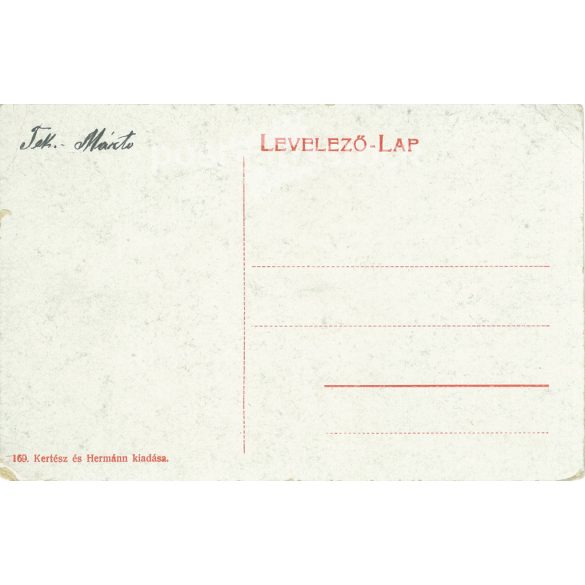 cca 1910. Érseki rezidencia, Kalocsa. Eredeti papírkép. Színezett fotólap, régi képeslap. (2792831)