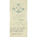1900 - Elegáns fiatal úrhölgy műtermi portréfotója. A képen szereplő személye ismereten. A fotó C. Pitzner fotóműtermében készült, Karlsbad. Régi fotó. Eredeti kabinetfotó / keményhátú fotó / vizitkártya, CDV fotó. (2792848)