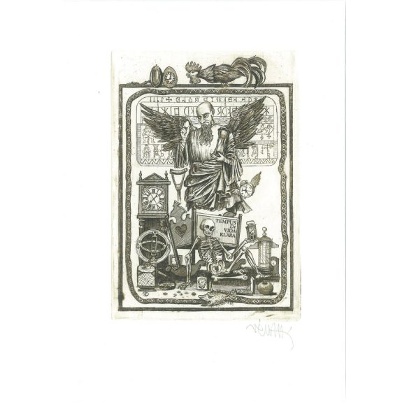 Vén Zoltán (1941-): Kisgaléria. Jelzett, eredeti rézkarc. Festmény/grafika. (2792852)
