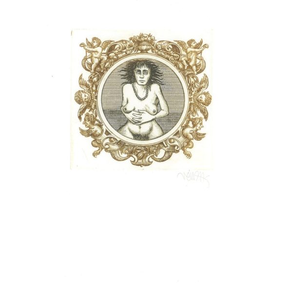 Vén Zoltán (1941-): Kisgaléria. Jelzett, eredeti rézkarc. Festmény/grafika. (2792861)
