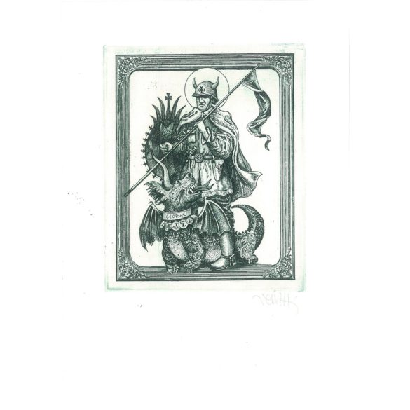 Vén Zoltán (1941-): Kisgaléria. Jelzett, eredeti rézkarc. Festmény/grafika. (2792862)