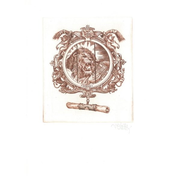 Vén Zoltán (1941-): Kisgaléria. Jelzett, eredeti rézkarc. Festmény/grafika. (2792863)